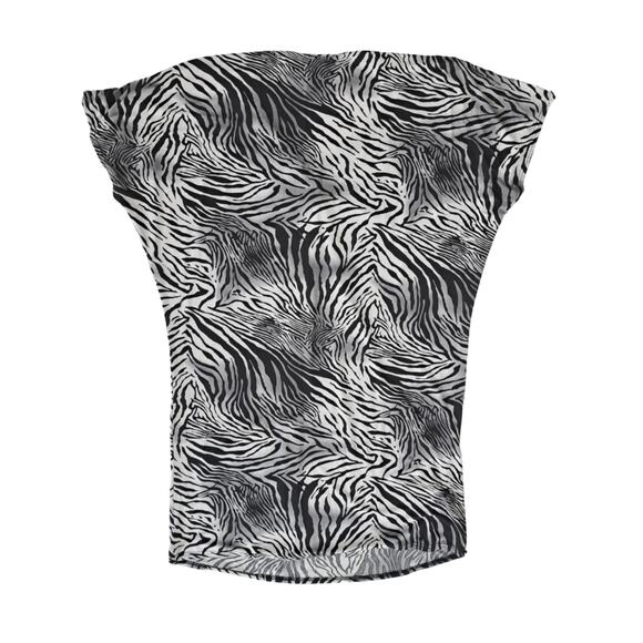 Natori Zebra Animal Print Caftan Nightgown Medium Jersey Gray Black Knee-length - Picture 4 of 7